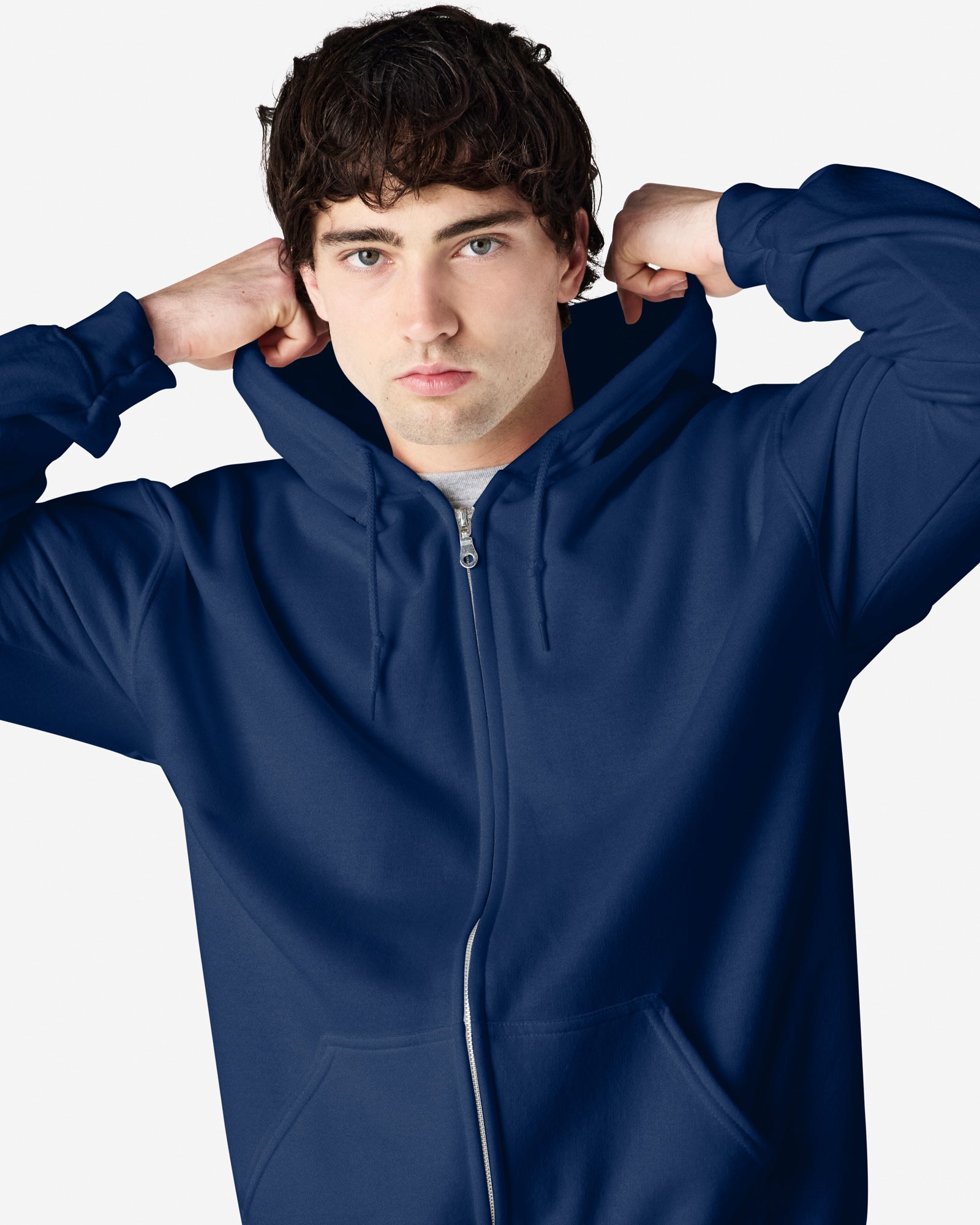 Gildan Heavy Blend Adult Full Zip Hooded Sweatshirt Navy