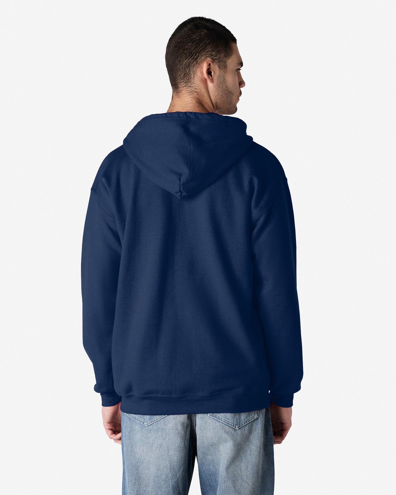 Gildan Heavy Blend Adult Full Zip Hooded Sweatshirt Navy