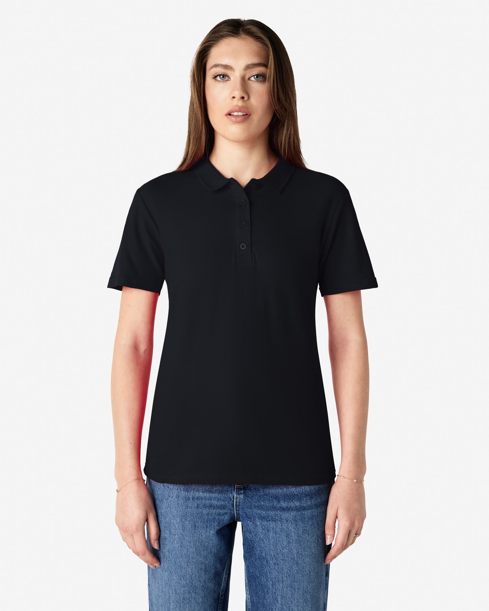 Gildan Softstyle Women's Pique Polo Black