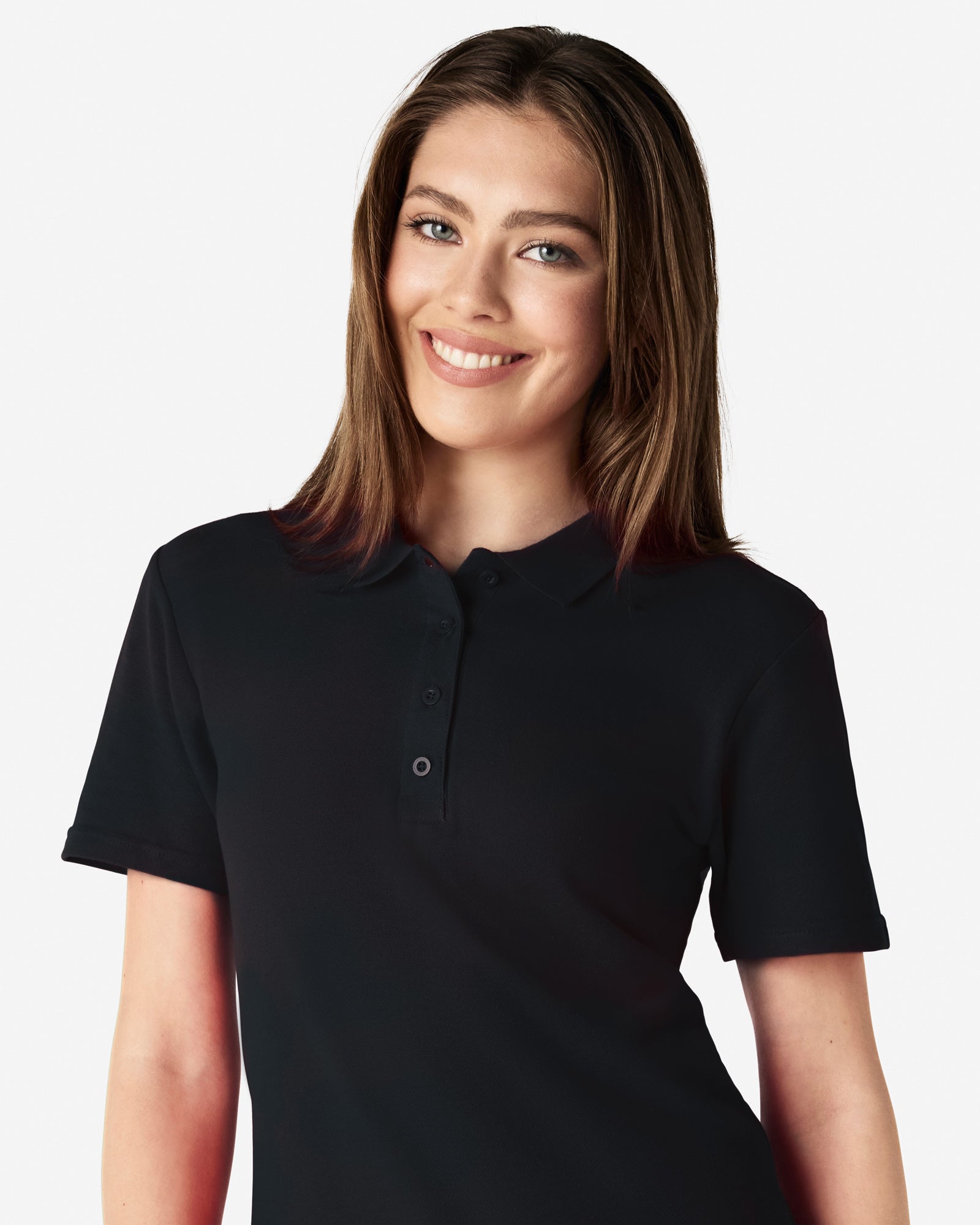 Gildan Softstyle Women's Pique Polo Black