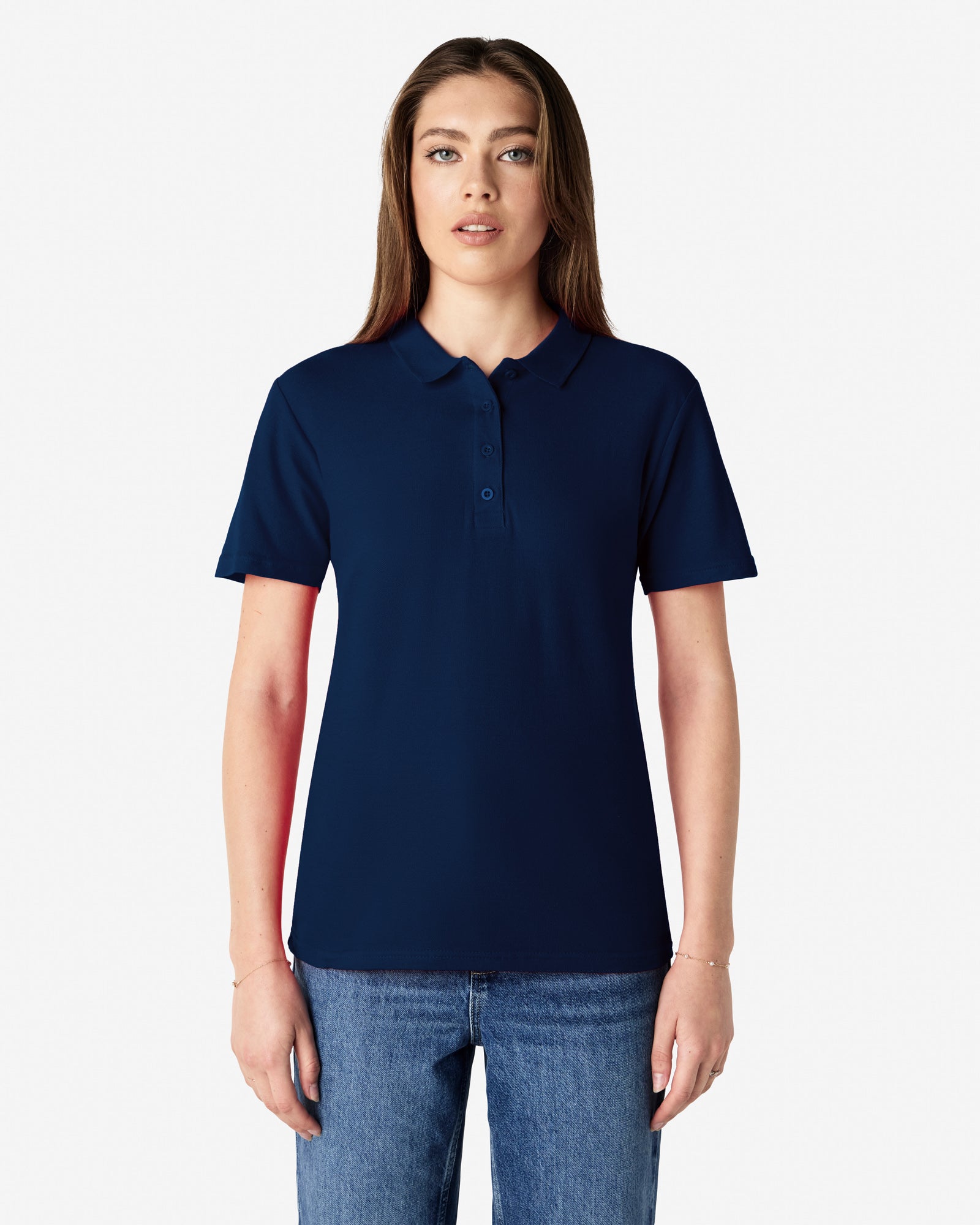 Gildan Softstyle Women's Pique Polo Navy