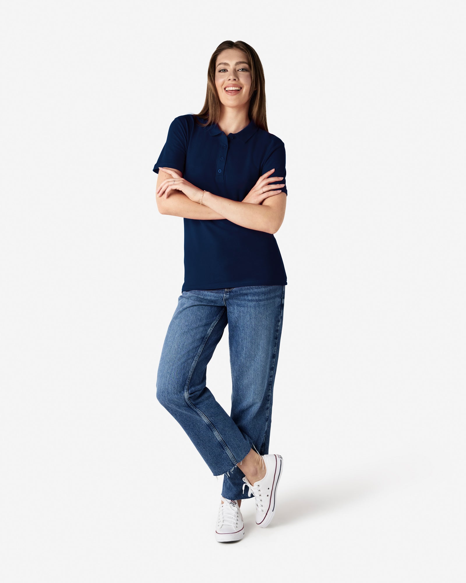 Gildan Softstyle Women's Pique Polo Navy