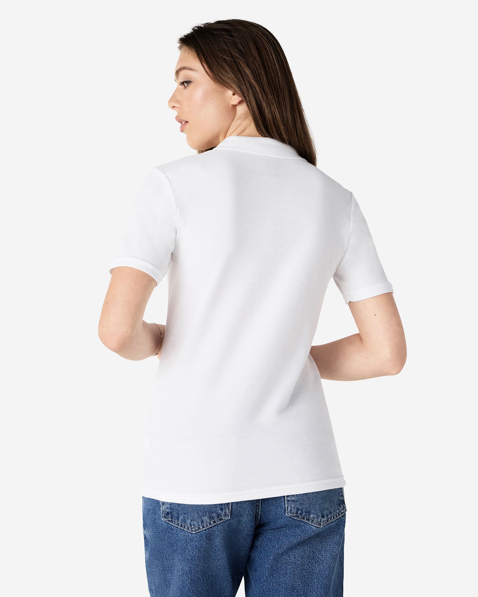 Gildan Softstyle Women's Pique Polo White