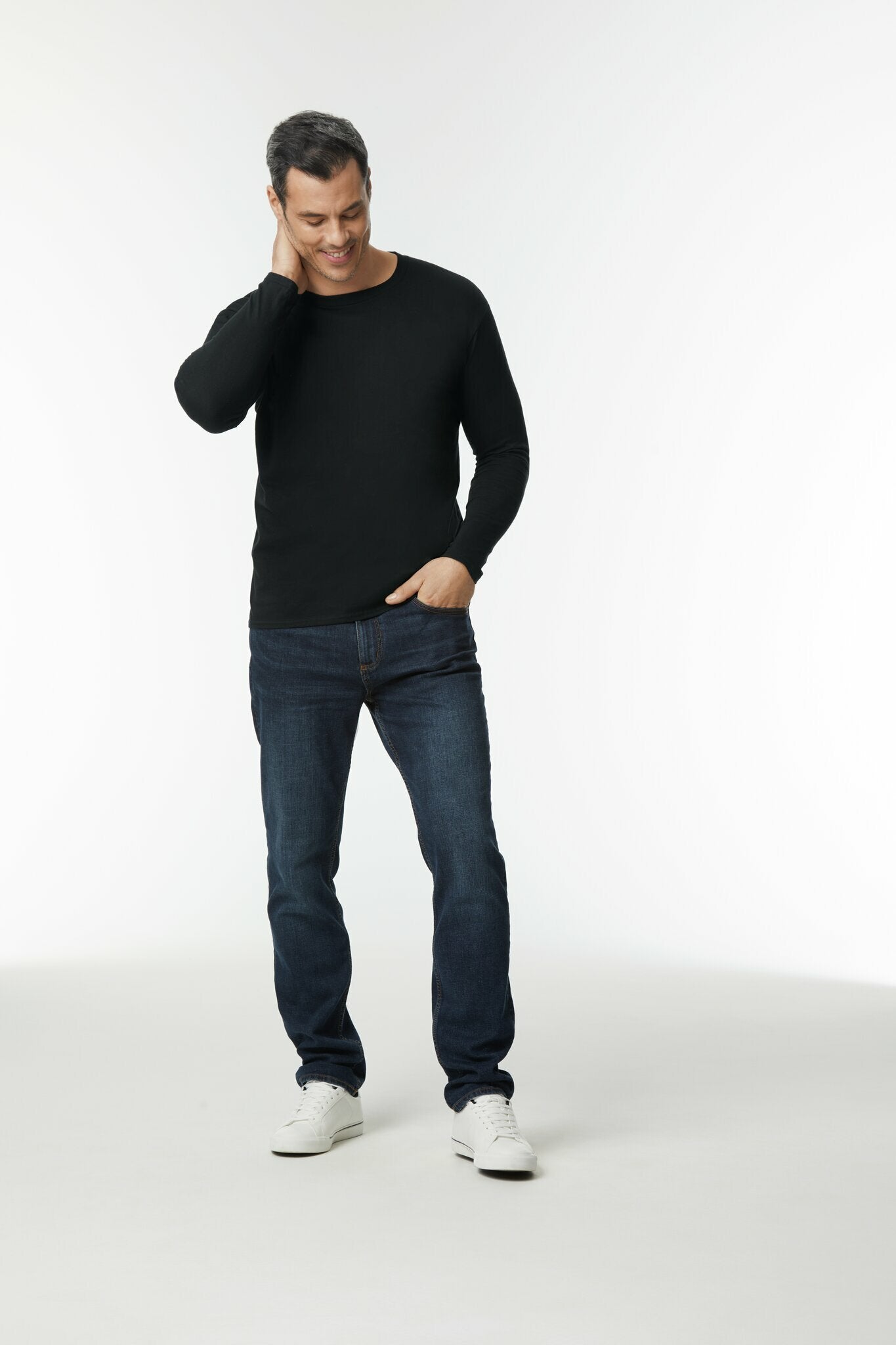 Gildan Softstyle Midweight Adult Long Sleeve T-Shirt Black