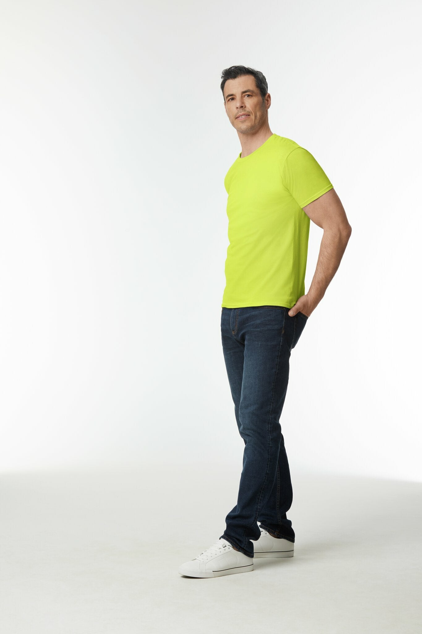 Gildan Softstyle Midweight Adult T-Shirt Safety Green