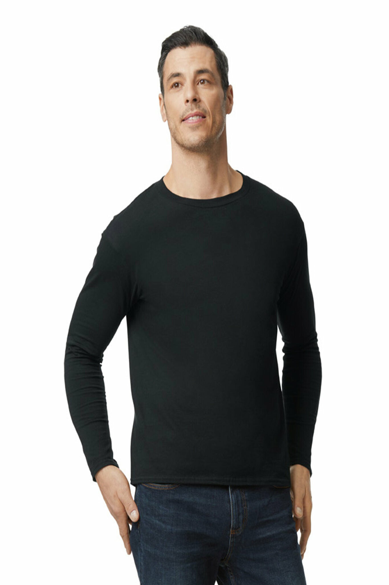 Gildan Softstyle Midweight Adult Long Sleeve T-Shirt Black