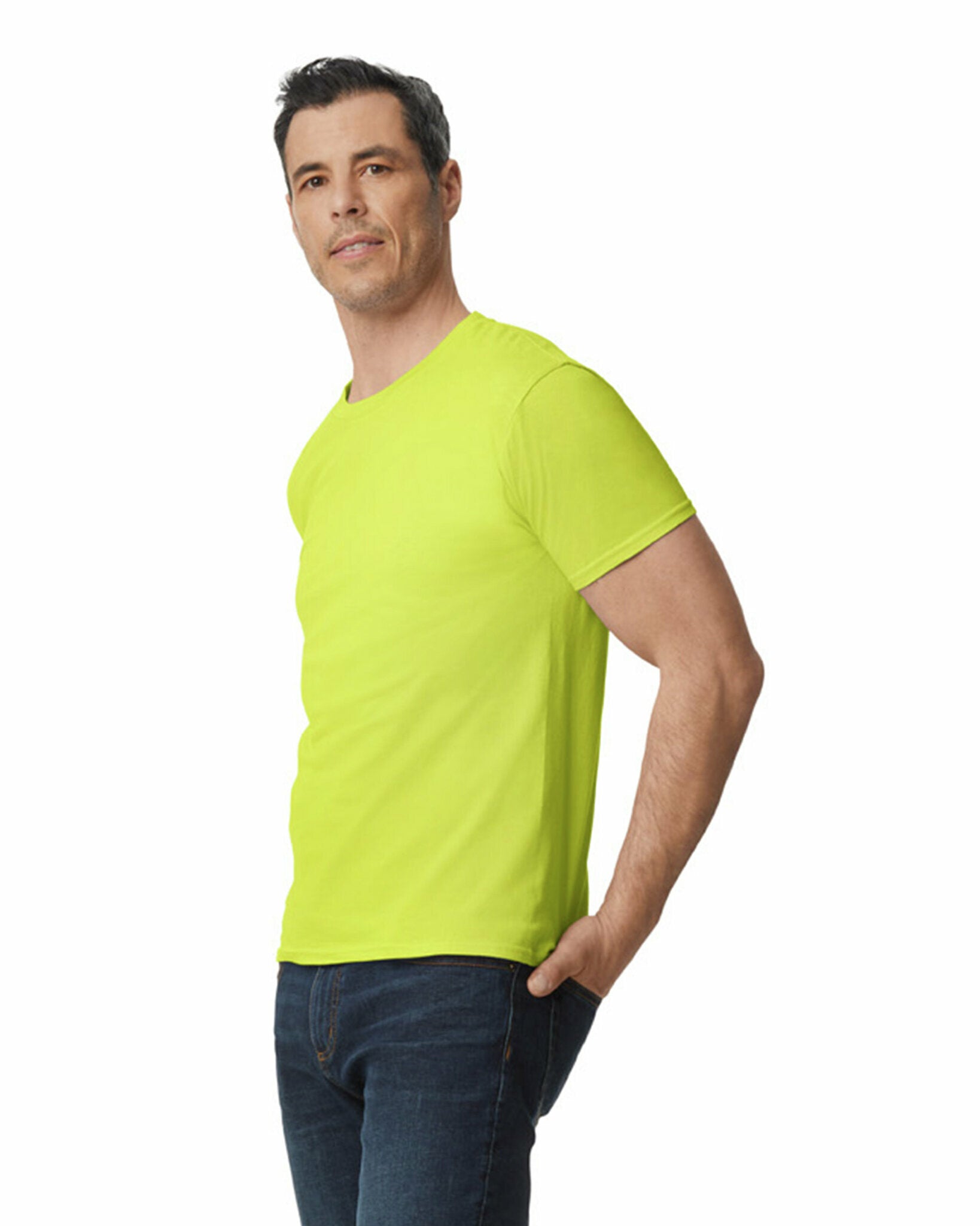 Gildan Softstyle Midweight Adult T-Shirt Safety Green