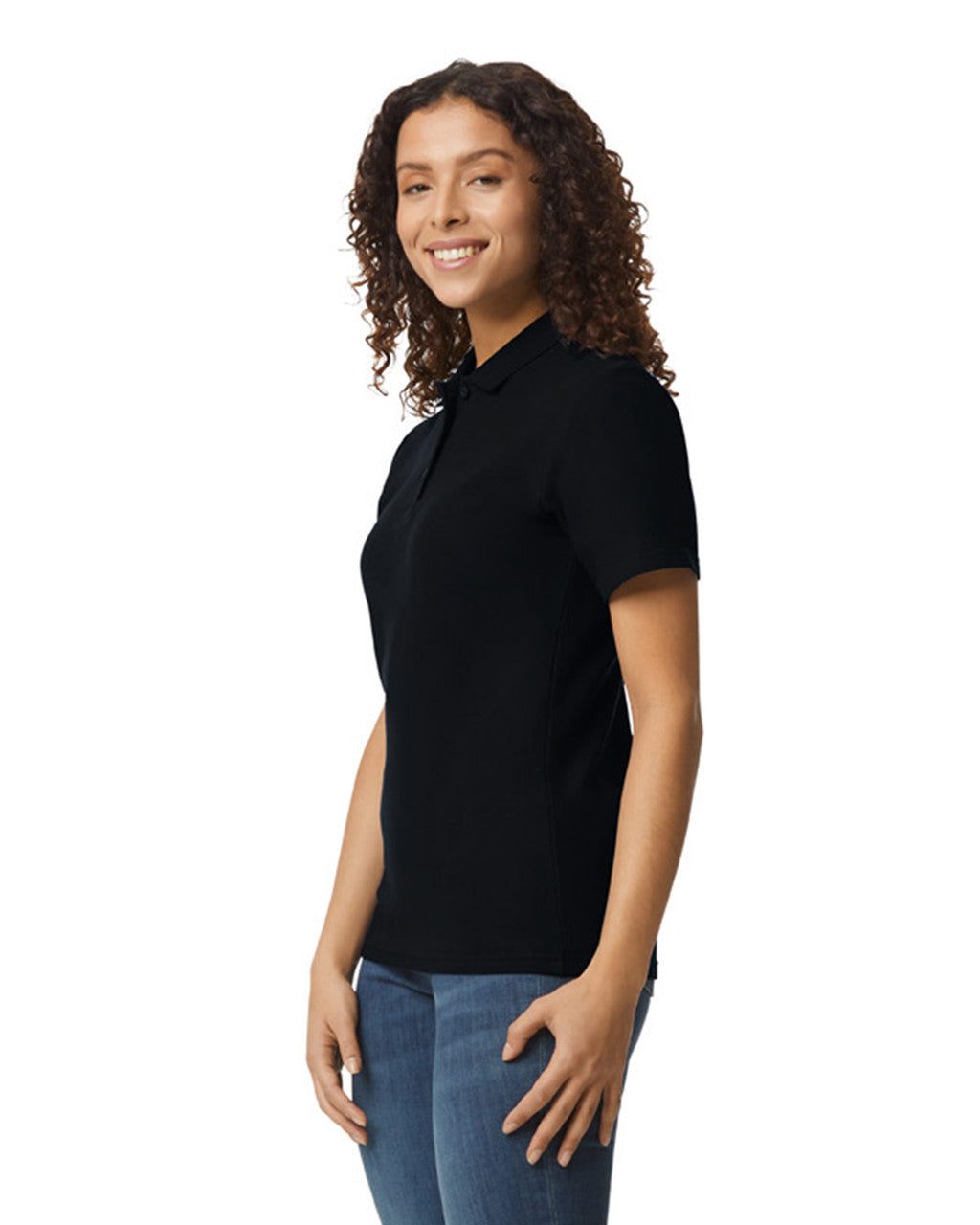 Gildan Softstyle Women's Pique Polo Black