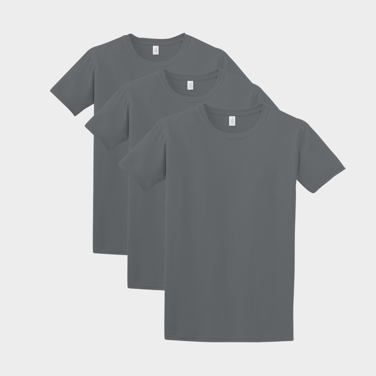 Pack of 3 solid t-shirts Charcoal Size M