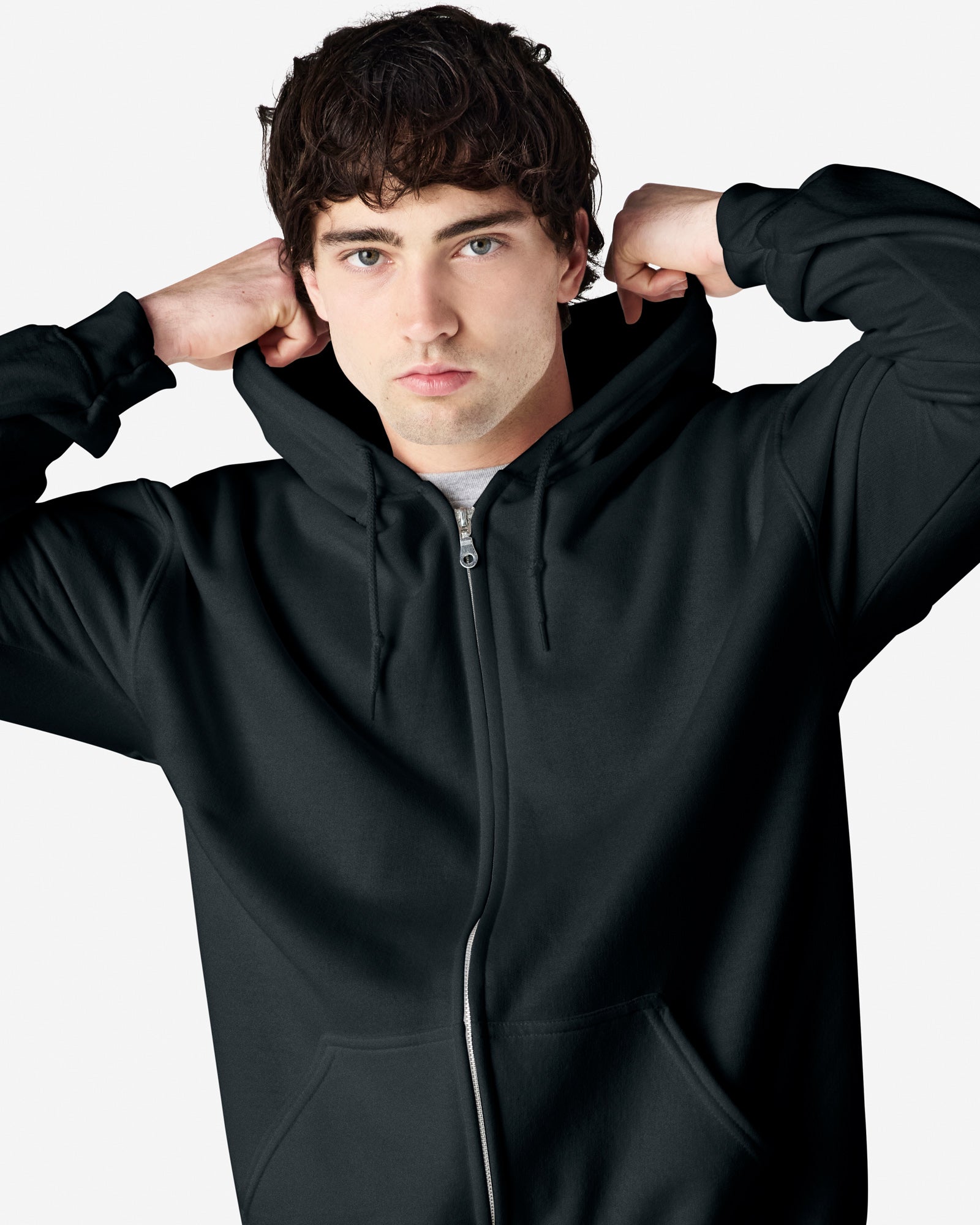 Gildan Heavy Blend Adult Full Zip Hooded Sweatshirt Black