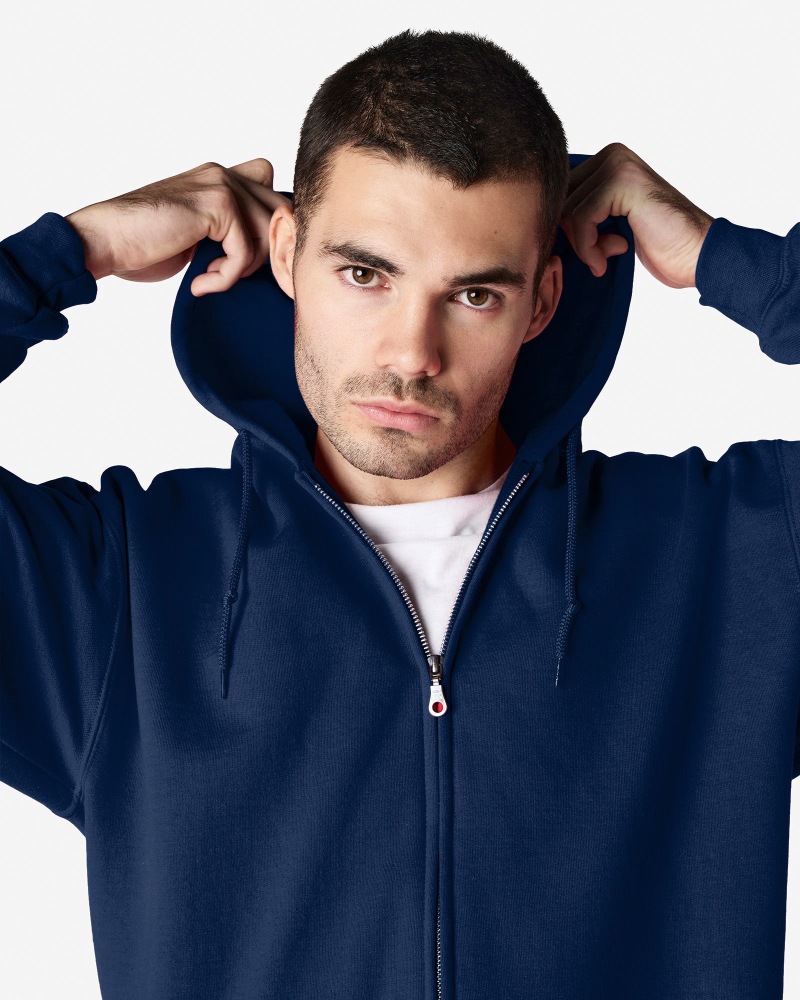 Navy Zip-Up Hoodie for Men Full Zip Fleece Gildan India