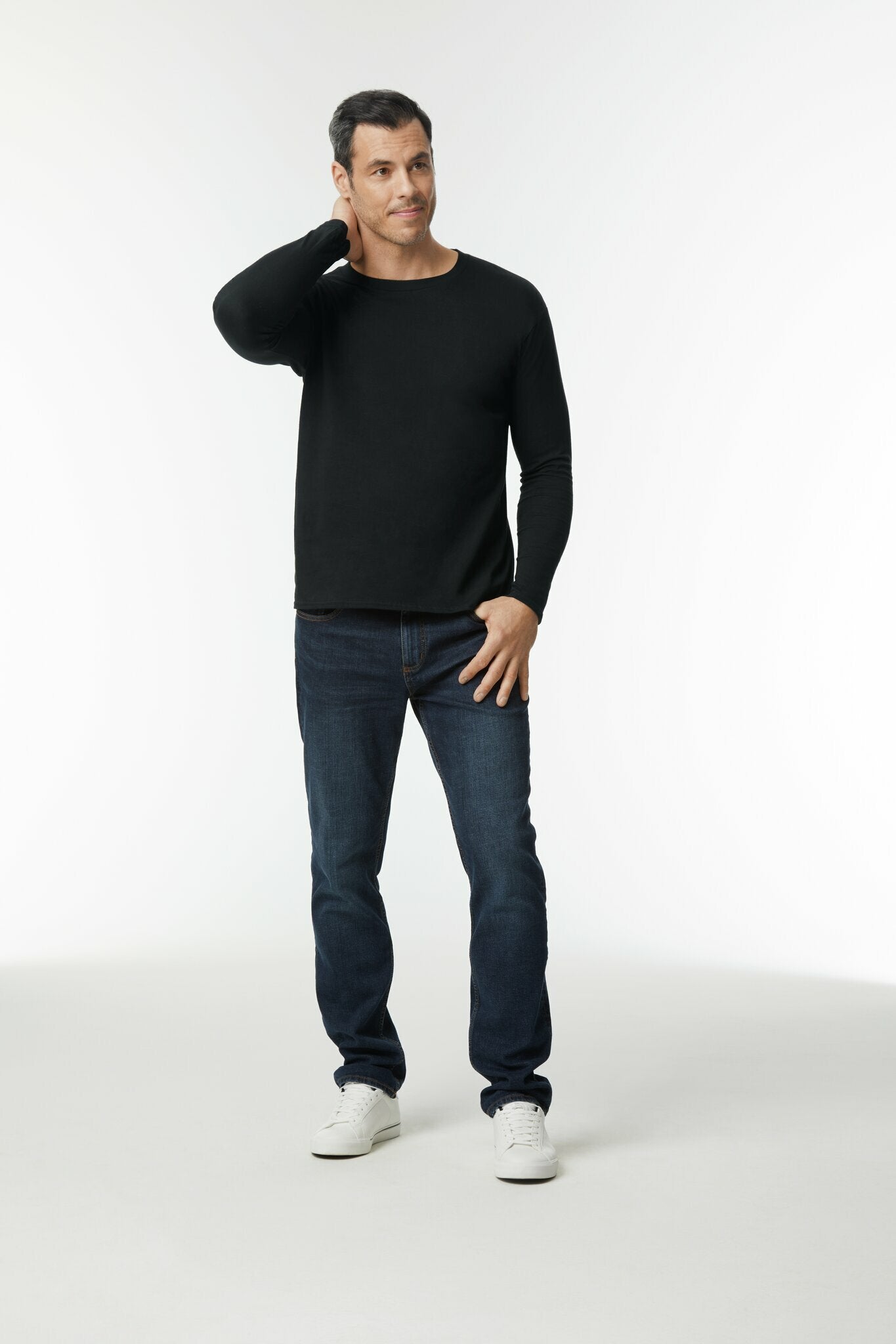 Gildan Softstyle Midweight Adult Long Sleeve T-Shirt Black