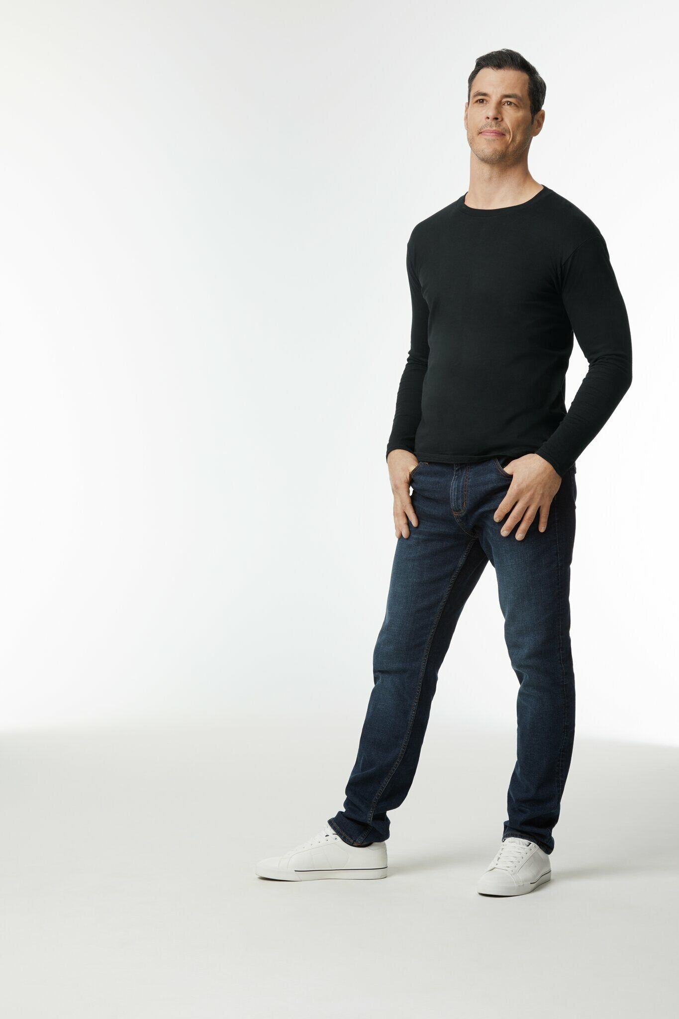 Gildan Softstyle Midweight Adult Long Sleeve T-Shirt Black