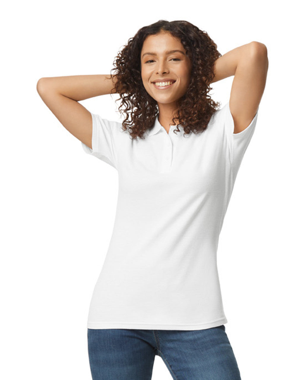 Gildan Softstyle Women's Pique Polo White